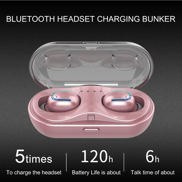 Mini Wireless Earbuds Bluetooth Headphones Touch Control V5.0 IPX8 Sweatproof - Picture 5 of 7